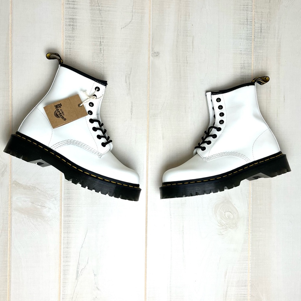 Dr. Martens 1460 Bex Smooth Leather Platform Boots 7